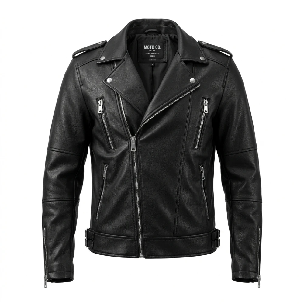 Jaqueta Couro Ecológico Biker Premium Unissex